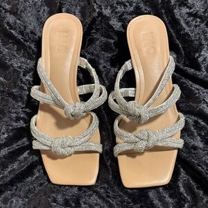 INC International Concepts Silver and Tan Women's Sandals